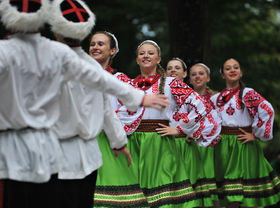 The Voloshky Ukrainian Dance Ensemble of Jenkintown performs “Broken Promises” -- Steve Gengler / Intelligencer Record Staff Photo  